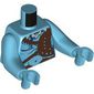 Torso with Long Arms, Na'vi, Dark Brown Straps print, Medium Azure Arms and Hands