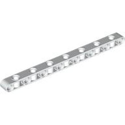 LEGO part 71710 Technic Beam 1 x 15 Thick with Alternating Holes in White