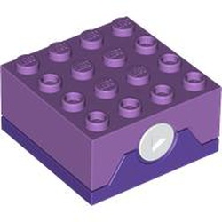 LEGO part 102723c01 Sound Brick 4 x 4 with Random Talkin Sorting Hat Sounds in Medium Lavender