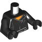 Torso, Jacket,, White Trim, Bright Light Orange Chest, Pearl Dark Grey Chain print, Black Arms and Hands