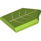 Tile Special 2 x 3 Pentagonal with Yellowish Green Leaf Veins print