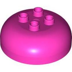 LEGO part 10018488 HEMISPHERE 4X4 W. 4 KNOBS in Bright Purple/ Dark Pink