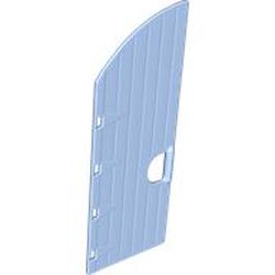 LEGO part 66820 DOOR, WOOD 4X7 W. 4 HINGES in Light Royal Blue/ Bright Light Blue