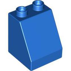 LEGO part 70676 Duplo Brick 2 x 2 x 2 Slope in Bright Blue/ Blue
