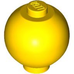 LEGO part 20953 Brick Round 2 x 2 Sphere with Stud [Plain] in Bright Yellow/ Yellow
