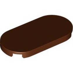 LEGO part 66857 Tile Round 2 x 4 in Reddish Brown