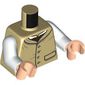 Torso, Jacket, Buttons, Pocket, Dark Brown/White Shirt, White Arms, Light Nougat Hands