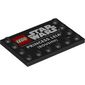 Plate Special 4 x 6 with Studs on 3 Edges with 'LEGO STAR WARS PRINCESS LEIA (BOUSHH)' print