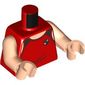 Torso, Shirt, Black Straps, Hogwarts Crest print, Light Nougat Arms and Hands