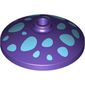 Dish 3 x 3 Inverted with Bright Light Blue Spots print