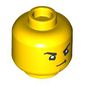 Minifig Head Cooper, Determined Crooked Smile / Close Eyes Sleeping print