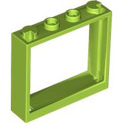LEGO part 60594 Window 1 x 4 x 3 without Shutter Tabs in Bright Yellowish Green/ Lime