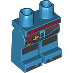 LEGO part MINI LOWER PART, NO. 2453 in Dark Azure