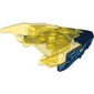 Creature Body Part, Dragon Head with Trans-Yellow Horns Pattern and Red Markings, Yellow Eyes print