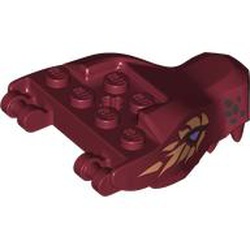 LEGO part 10102934 CREATURE HEAD, NO. 113 in Dark Red