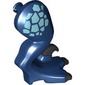 Animal Body Part, Dinosaur, Raptor Leg, Right with Black Claws, Metal Blue Markings print