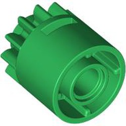 LEGO part 3590 Technic Gear 12 Tooth with Clutch on One Side in Dark Green/ Green