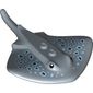 Animal, Stingray with Bright Light Blue/Dark Blue Spots, Black Eyes print
