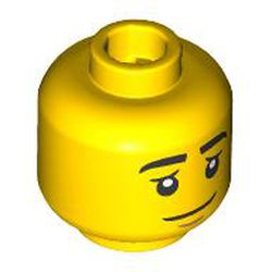 LEGO part 103223 MINI HEAD, NO. 4137 in Bright Yellow/ Yellow