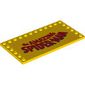 Plate Special 6 x 12 with Studs on 3 Edges with 'The Amazing Spider-Man' print