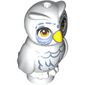 Animal, Bird, Owl Baby with Bright Light Yellow Beak, Sand Blue Markings print