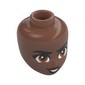 Minidoll Head, Black Eyebrows, Nougat Eyes, Dark Red Lips, Mean Stare