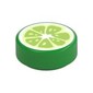 Tile Round 1 x 1 with Lime Wedge print