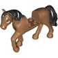 Animal, Horse with Raised Leg, Black Mane and Tail print