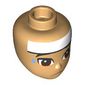 Minidoll Head, Reddish Brown Eyes, Sweat Drop, White Headband