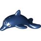 Animal, Dolphin, Jumping with Bottom Axle Holder with Bright Light Blue Spots print