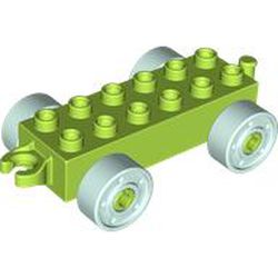 LEGO part 10014639 DUPLO CHASSIS 2X6 in Bright Yellowish Green/ Lime