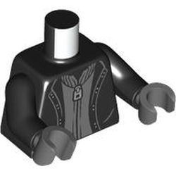 Torso, Jacket, Dark Bluish Grey Sweater, Zipper print, Black Arms, Dark Bluish Gray Hands