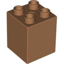 LEGO part 31110 Duplo Brick 2 x 2 x 2 in Medium Nougat