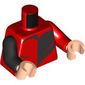 Torso, Red/Black Heart print, Odd Arms, Left Red Arm, Right Black Arm, Light Nougat Hands