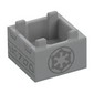 Container Box 2 x 2 x 1 Reinforced Bottom with Dark Bluish Grey Imperial Insignia print