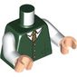 Torso, Jacket, White Shirt, Tan/Dark Red/Dark Green Tie print, White Arms, Light Nougat Hands