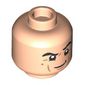 Minifig Head Alan Grant, Raised Left Eyebrow, Crows Feet by Eyes, Smirk Print