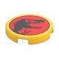 Tile Round 2 x 2 with Jurassic Park Logo print
