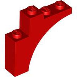 LEGO part 80543 BRICK W/ BOW 1X4X3 in Bright Red/ Red