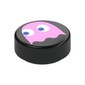 Tile Round 1 x 1 with Bright Pink Ghost print