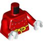 Torso, Yellow Belt with Knot, Silver Stars print, Red Arms, White Hands