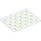 Duplo Blanket 8 x 10 with Pink / Medium Blue / Yellow Flowers print