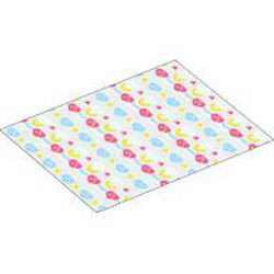 Duplo Blanket 8 x 10 with Pink / Medium Blue / Yellow Decorations print
