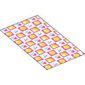 Duplo Blanket 50 x 90 with Pink / Medium Blue / Yellow Decorations print