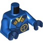Torso, Robe, Dark Blue Trim, Gold Symbols print, Blue Arms, Dark Blue Hands