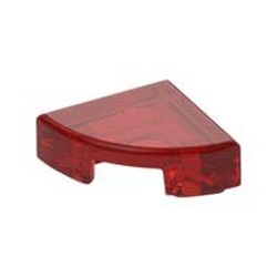 LEGO part  1/4 CIRCLE TILE 1X1 in Transparent Red/ Trans-Red