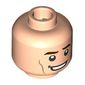 Minifig Head Kevin Feige, Dark Brown Eyebrows, Crooked Smile print