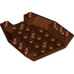 LEGO part 29115 Wedge Sloped Inverted 6 x 6 x 1 Triple in Reddish Brown