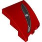 Slope Curved 3 x 2 with Stud Notch Left with Black Headlight print