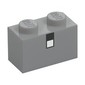Brick 1 x 2 with Black and White Square print